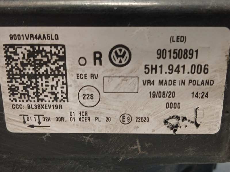 Recambio de faro derecho para volkswagen golf viii lim. (cd1) style referencia OEM IAM 5H1941006  