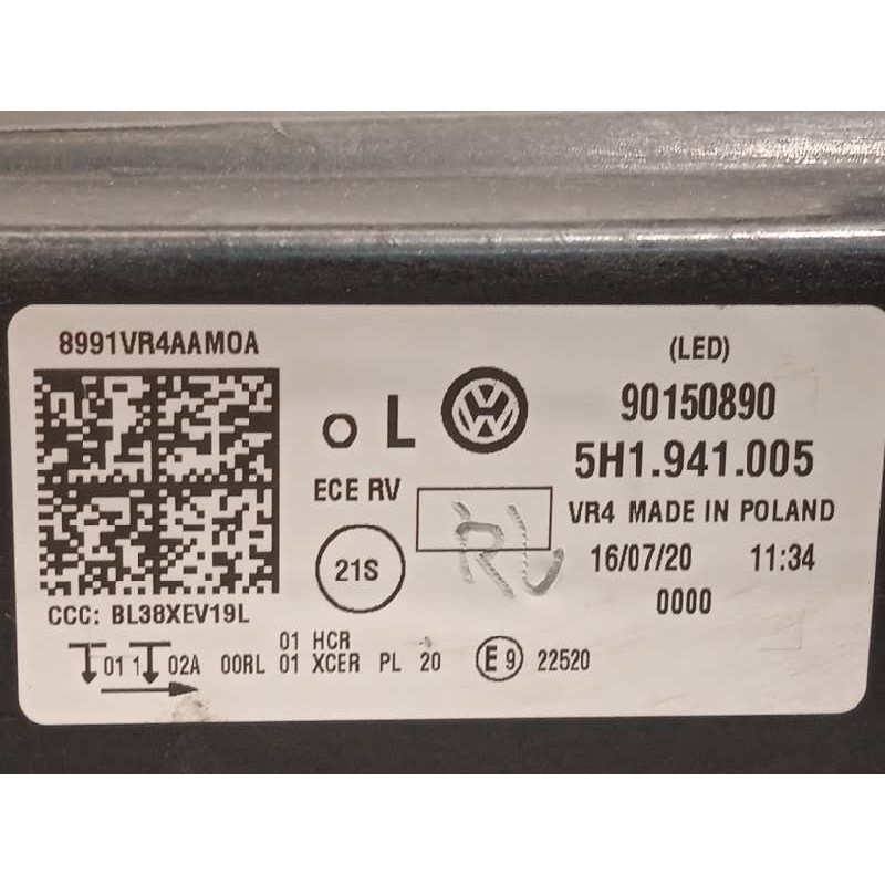 Recambio de faro izquierdo para volkswagen golf viii lim. (cd1) style referencia OEM IAM 5H1941005  90150890