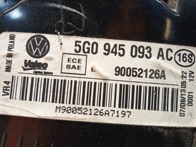 Recambio de piloto trasero izquierdo interior para volkswagen golf vii lim. edition bluemotion referencia OEM IAM 5G0945093AC  