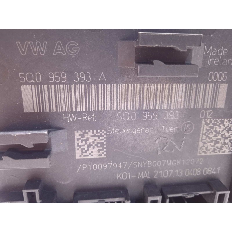 Recambio de centralita confort para volkswagen golf vii lim. edition bluemotion referencia OEM IAM 5Q0959393A  