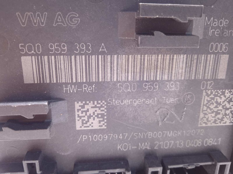 Recambio de centralita confort para volkswagen golf vii lim. edition bluemotion referencia OEM IAM 5Q0959393A  