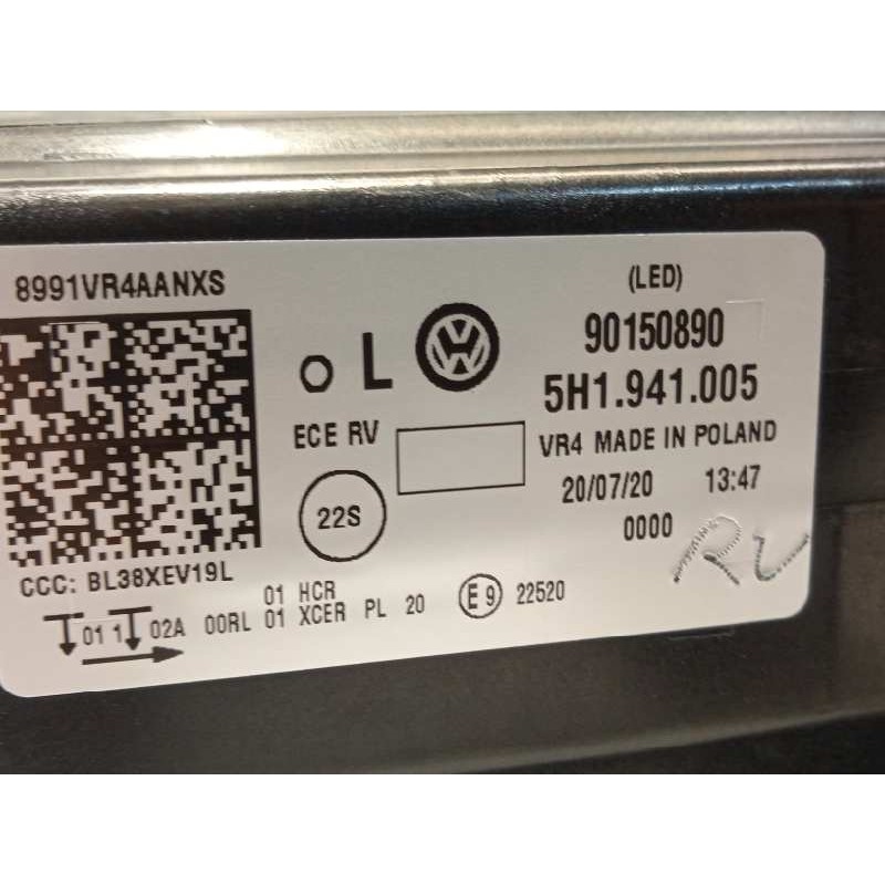 Recambio de faro izquierdo para volkswagen golf viii lim. (cd1) style referencia OEM IAM 5H1941005  90150890