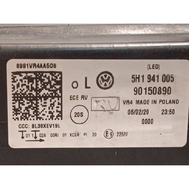 Recambio de faro izquierdo para volkswagen golf viii lim. (cd1) style referencia OEM IAM 5H1941005  90150890