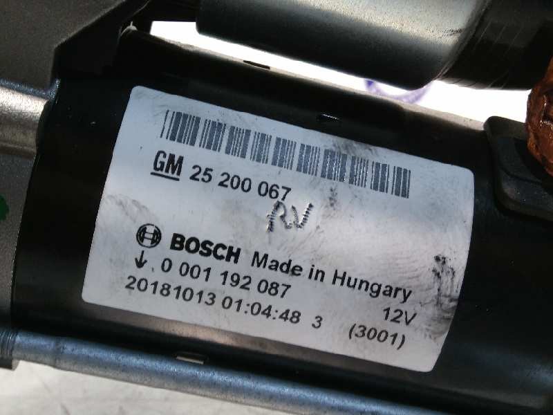 Recambio de motor arranque para opel mokka x selective start/stop referencia OEM IAM 25200067  0001192087