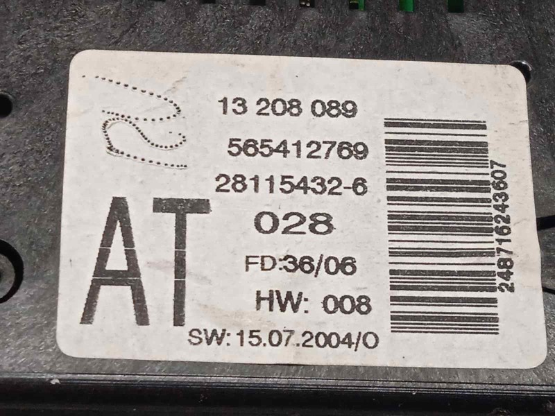 Recambio de pantalla multifuncion para opel zafira b cosmo referencia OEM IAM 13208089  565412769