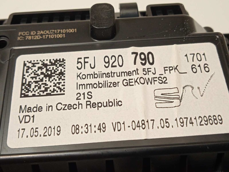 Recambio de cuadro instrumentos para seat tarraco (kn2) xcellence 4drive referencia OEM IAM 5FJ920790  A3C0208060001