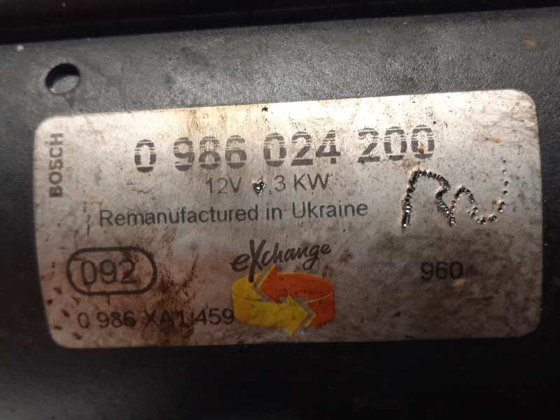 Recambio de motor arranque para opel combo d 1.3 16v cdti referencia OEM IAM 0986024200  