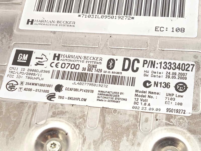 Recambio de modulo electronico para opel insignia sports tourer sport referencia OEM IAM 13334027  