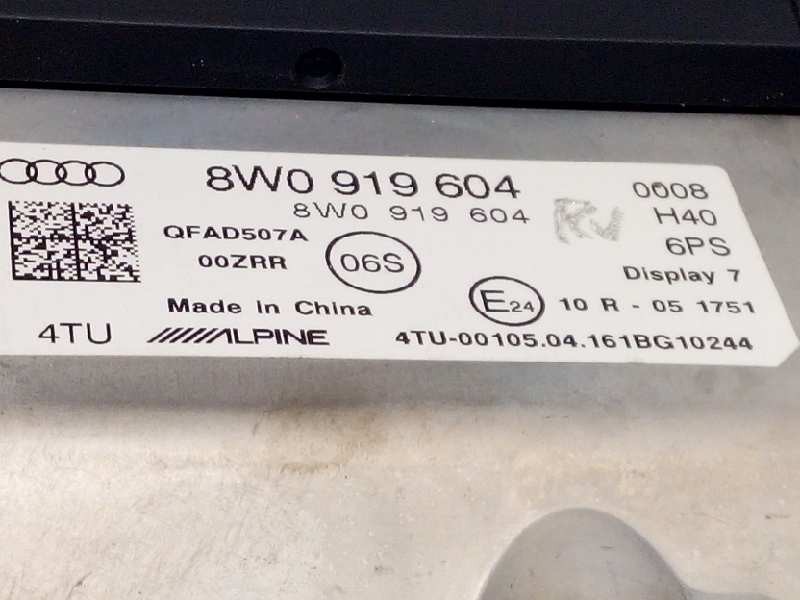 Recambio de pantalla multifuncion para audi a4 avant (8w5) básico referencia OEM IAM 8W0919604  