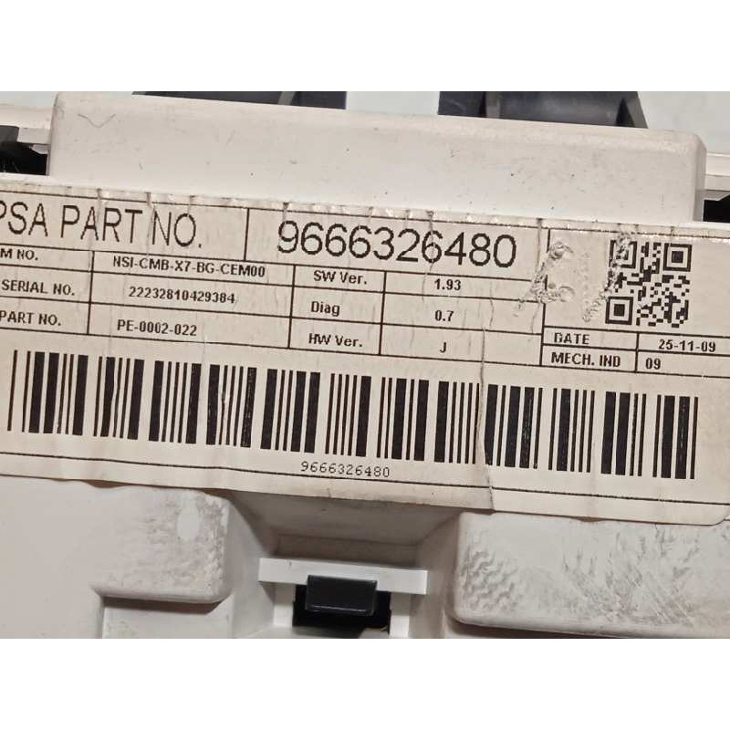 Recambio de cuadro instrumentos para citroën c5 berlina premier referencia OEM IAM 9666326480  
