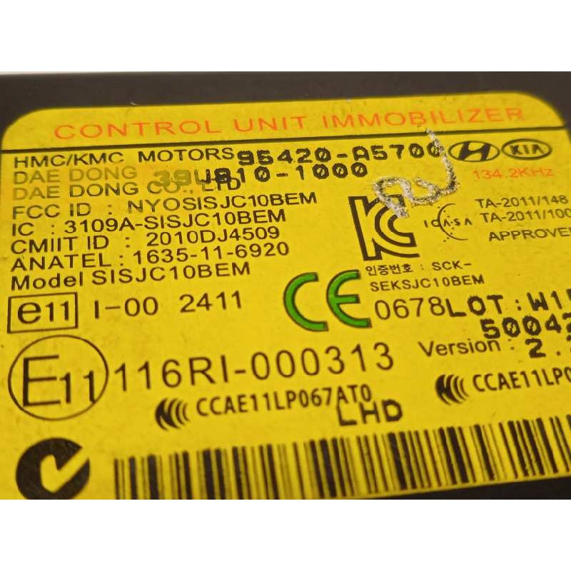 Recambio de centralita inmovilizador para hyundai i30 (gd) style referencia OEM IAM 95420A5700  