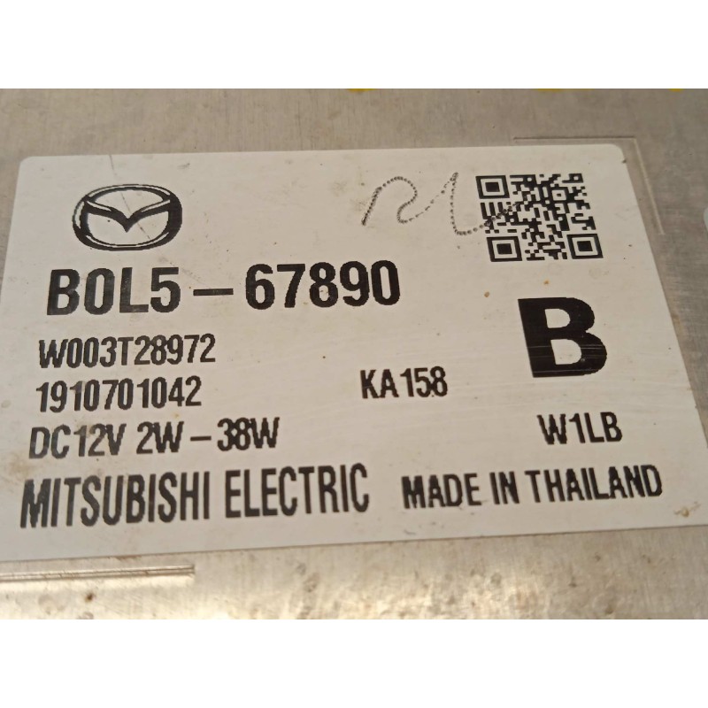 Recambio de centralita faros xenon para mazda 3 berlina (bp) referencia OEM IAM B0L567890  W003T28972