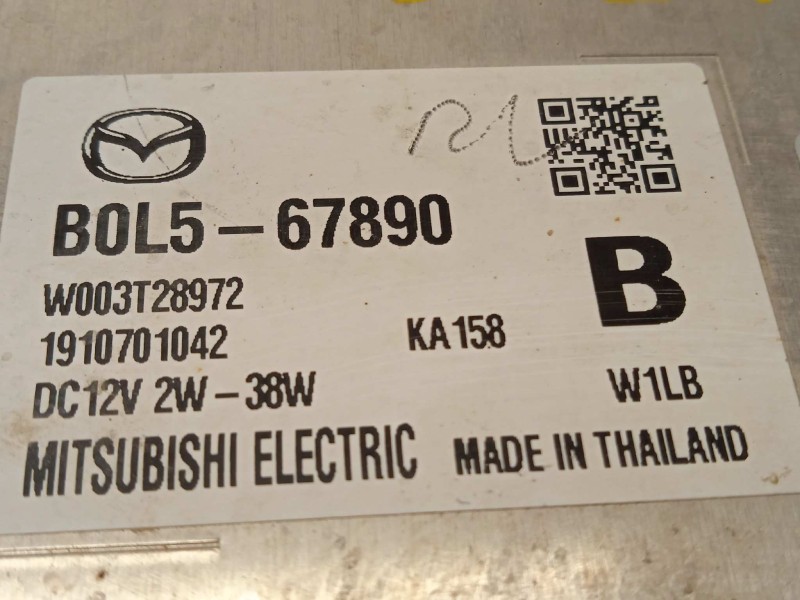 Recambio de centralita faros xenon para mazda 3 berlina (bp) referencia OEM IAM B0L567890  W003T28972