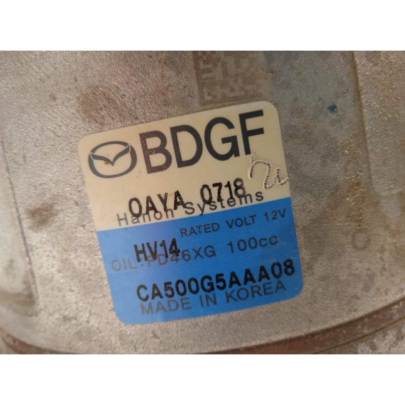 Recambio de compresor aire acondicionado para mazda 3 berlina (bp) referencia OEM IAM BDGF  CA500G5AAA08