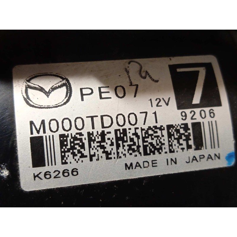 Recambio de motor arranque para mazda 3 berlina (bp) referencia OEM IAM PE07  M000TD0071