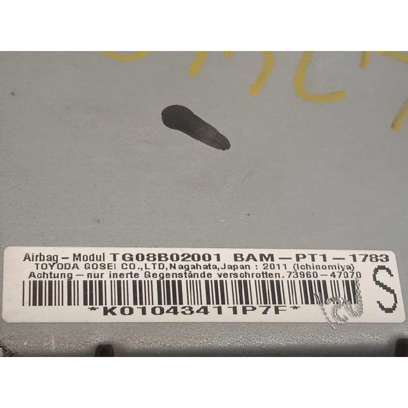 Recambio de airbag delantero derecho para toyota prius (nhw30) plug-in hybrid advance referencia OEM IAM K01043411P7F  739604707