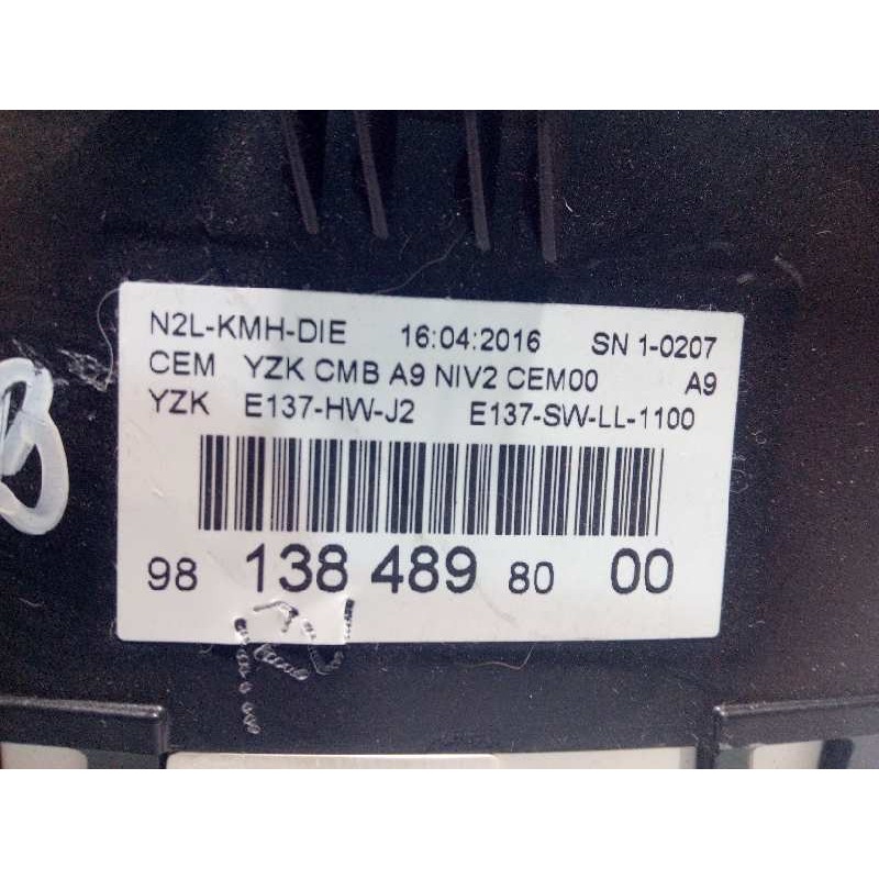 Recambio de cuadro instrumentos para peugeot 208 active referencia OEM IAM 9813848980  