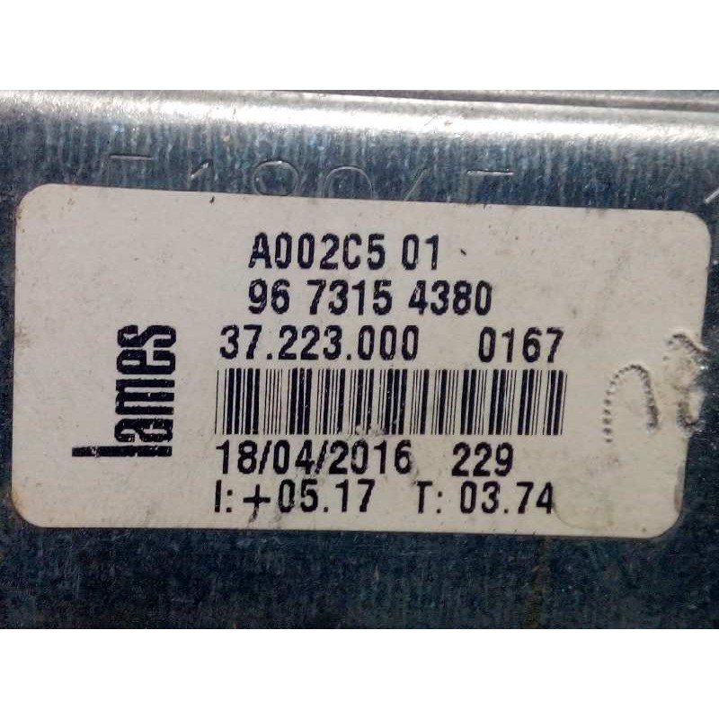 Recambio de elevalunas delantero derecho para peugeot 208 active referencia OEM IAM 9673154380  9674254380