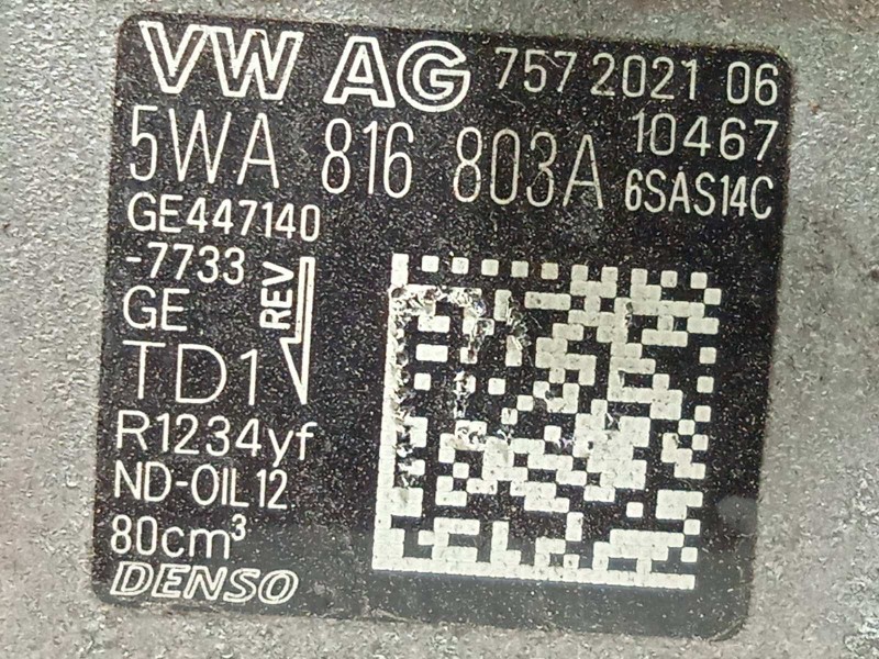 Recambio de compresor aire acondicionado para seat leon sportstourer (kl8) fr referencia OEM IAM 5WA816803A  4471407733