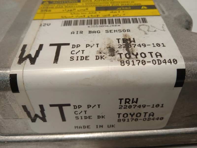 Recambio de centralita airbag para toyota yaris 1.4 turbodiesel cat referencia OEM IAM 891700D440  