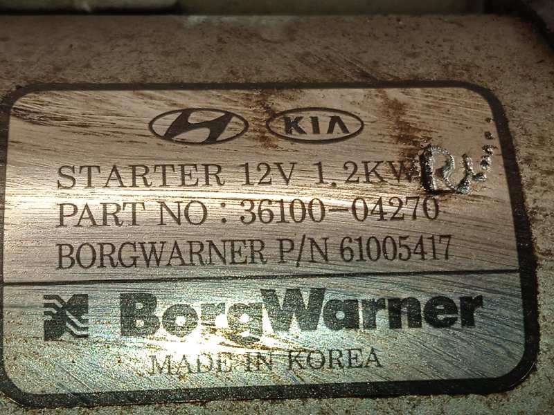 Recambio de motor arranque para kia stonic (ybcuv) 1.0 tgdi cat referencia OEM IAM 3610004270  61005417