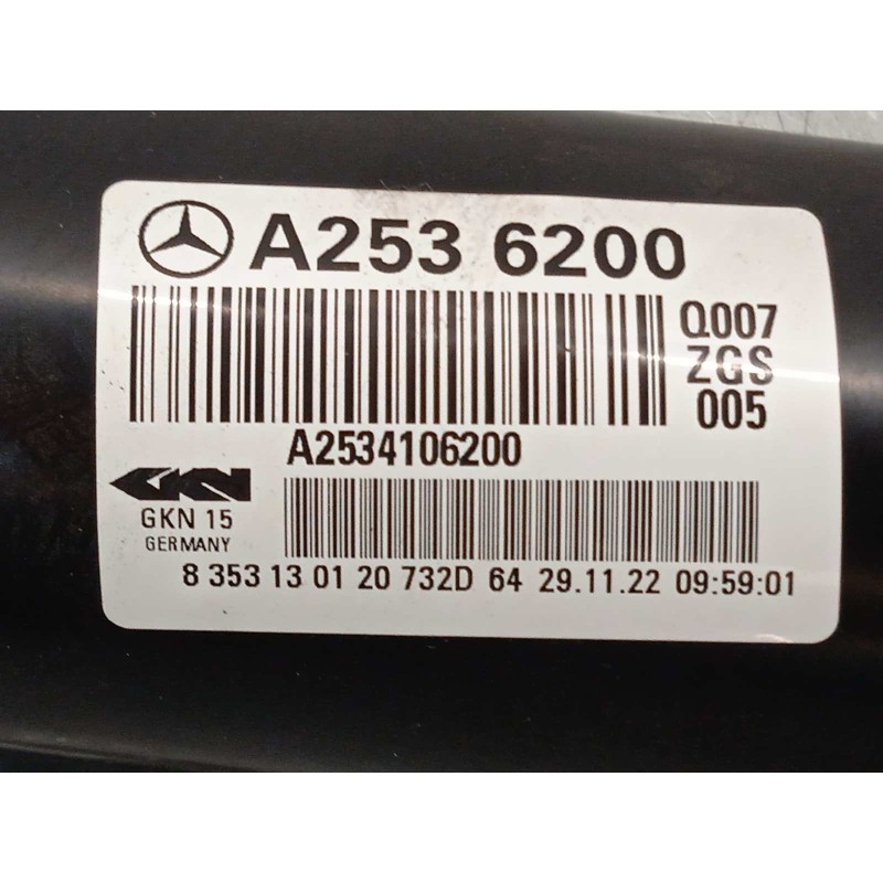 Recambio de transmision central para mercedes-benz clase glc coupe (bm 253)(6.2016) referencia OEM IAM A2534106200  