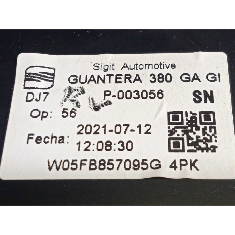 Recambio de guantera para seat leon sportstourer (kl8) fr referencia OEM IAM 5FB857095G 5FB857563A 5FB857095G4PK