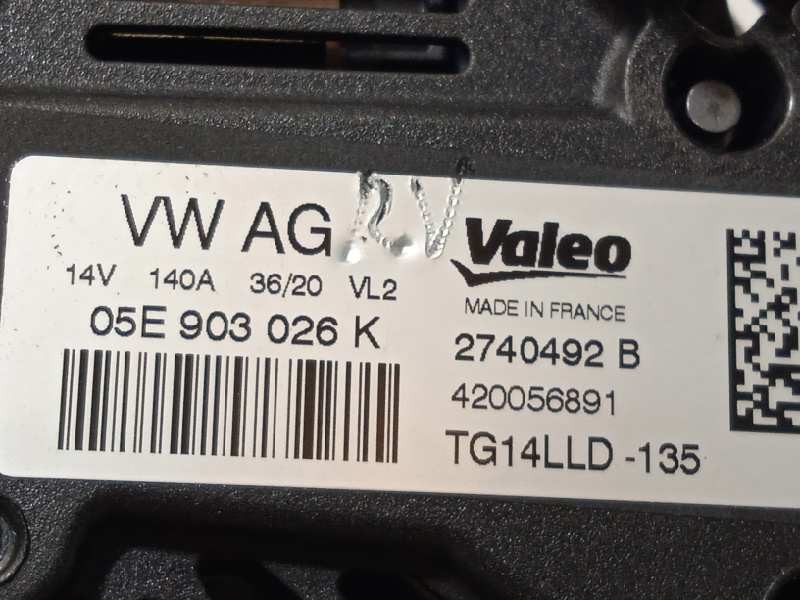 Recambio de alternador para volkswagen t-cross style referencia OEM IAM 05E903026K  TG14LLD