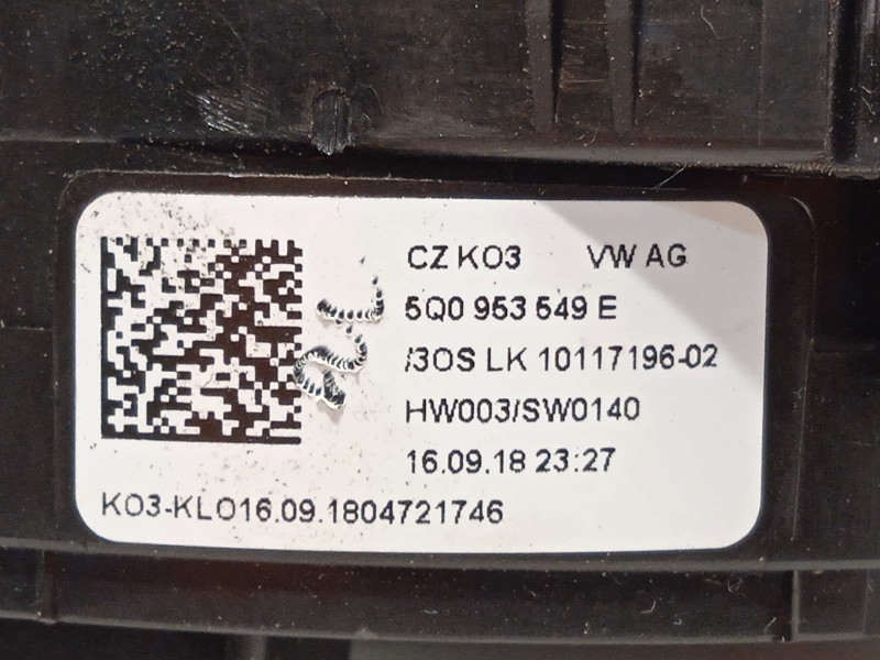 Recambio de mando intermitentes para seat leon st (5f8) cupra 300 4drive referencia OEM IAM 5Q0953507HQ 5Q0953507HQIGI 5Q0953549