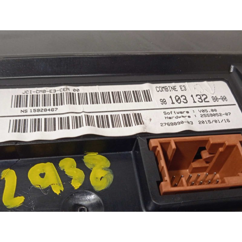Recambio de cuadro instrumentos para citroën c4 cactus feel referencia OEM IAM 9810313280  