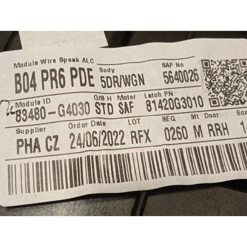 Recambio de elevalunas trasero derecho para hyundai i30 (pd) 1.0 tgdi cat referencia OEM IAM 83480G4030  83460G4010