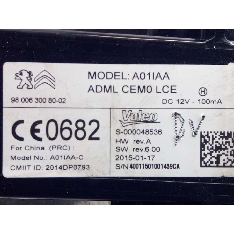 Recambio de conmutador de arranque para citroën c4 picasso intensive referencia OEM IAM 9800630080  