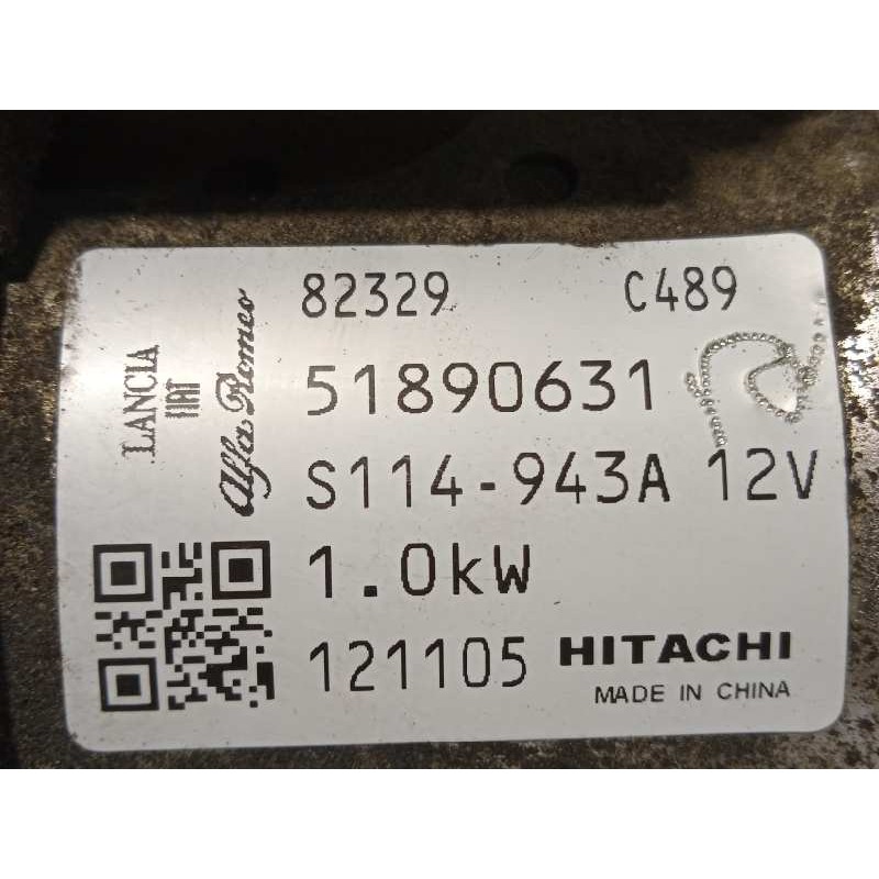 Recambio de motor arranque para fiat 500 1.2 referencia OEM IAM 51890631  S114943A