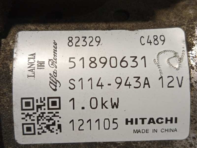 Recambio de motor arranque para fiat 500 1.2 referencia OEM IAM 51890631  S114943A