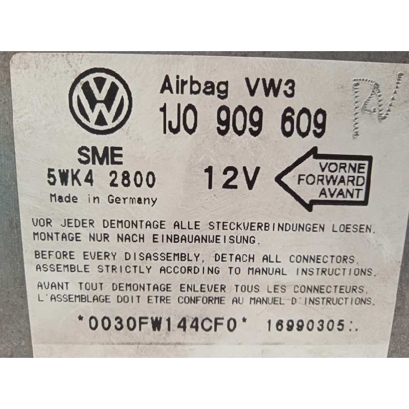 Recambio de centralita airbag para volkswagen new beetle (9c1/1c1) 1.9 tdi referencia OEM IAM 1J0909609  5WK42800