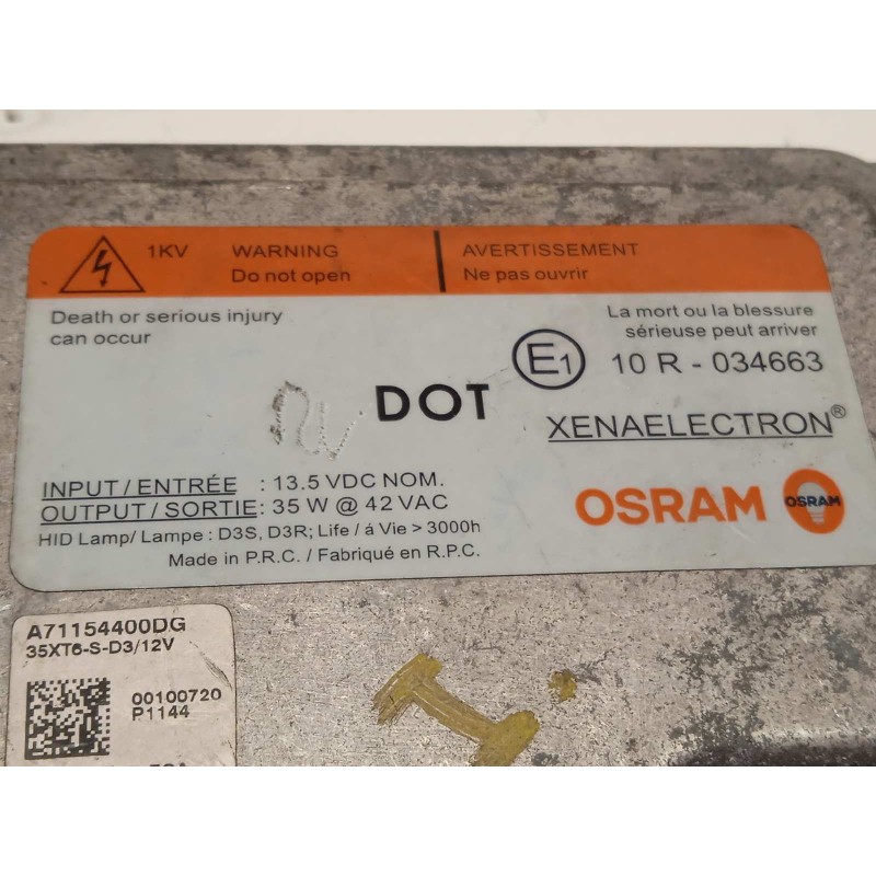 Recambio de centralita faros xenon para land rover evoque 2.2 td4 cat referencia OEM IAM A71154400DG  