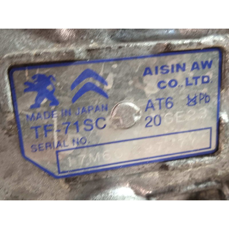 Recambio de caja cambios para citroën c4 picasso feel referencia OEM IAM 20GE23 9810676280 TF71SC