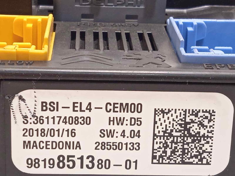 Recambio de caja reles / fusibles para citroën c4 picasso feel referencia OEM IAM 9819851380 28550133 1663368880