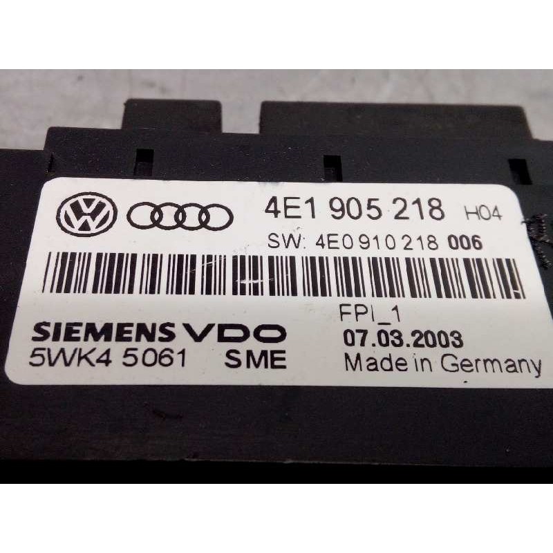 Recambio de modulo electronico para audi a8 (4e2) 4.2 quattro referencia OEM IAM 4E1905218  5WK45061