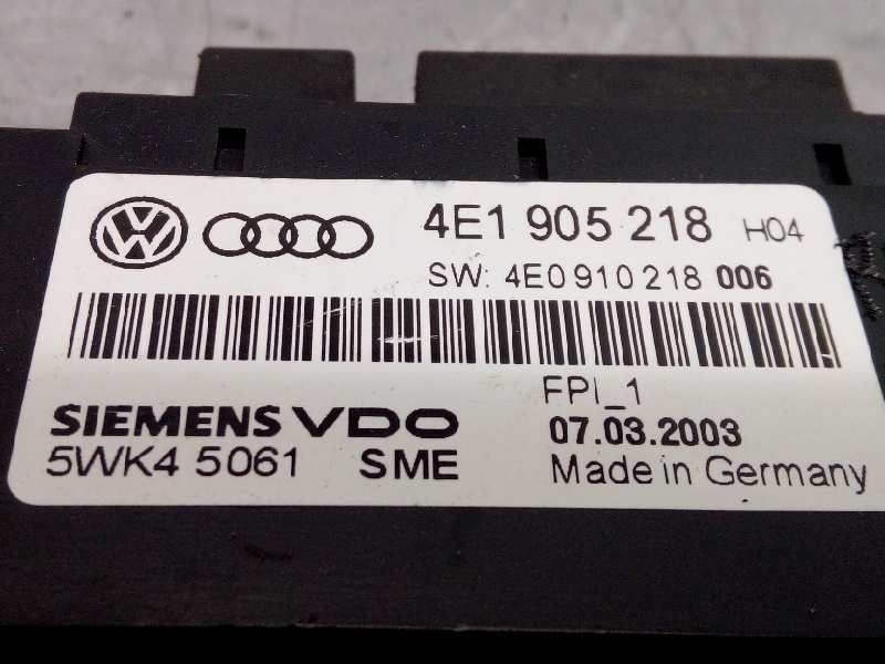 Recambio de modulo electronico para audi a8 (4e2) 4.2 quattro referencia OEM IAM 4E1905218  5WK45061