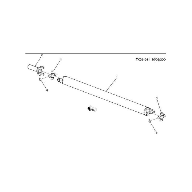 Recambio de transmision central delantera para hummer h2 6.0 referencia OEM IAM 15207223  