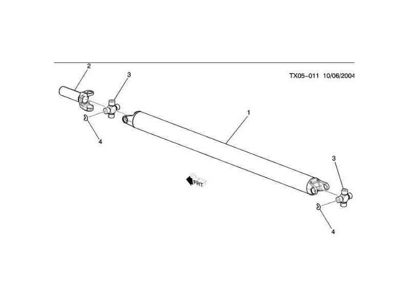 Recambio de transmision central delantera para hummer h2 6.0 referencia OEM IAM 15207223  