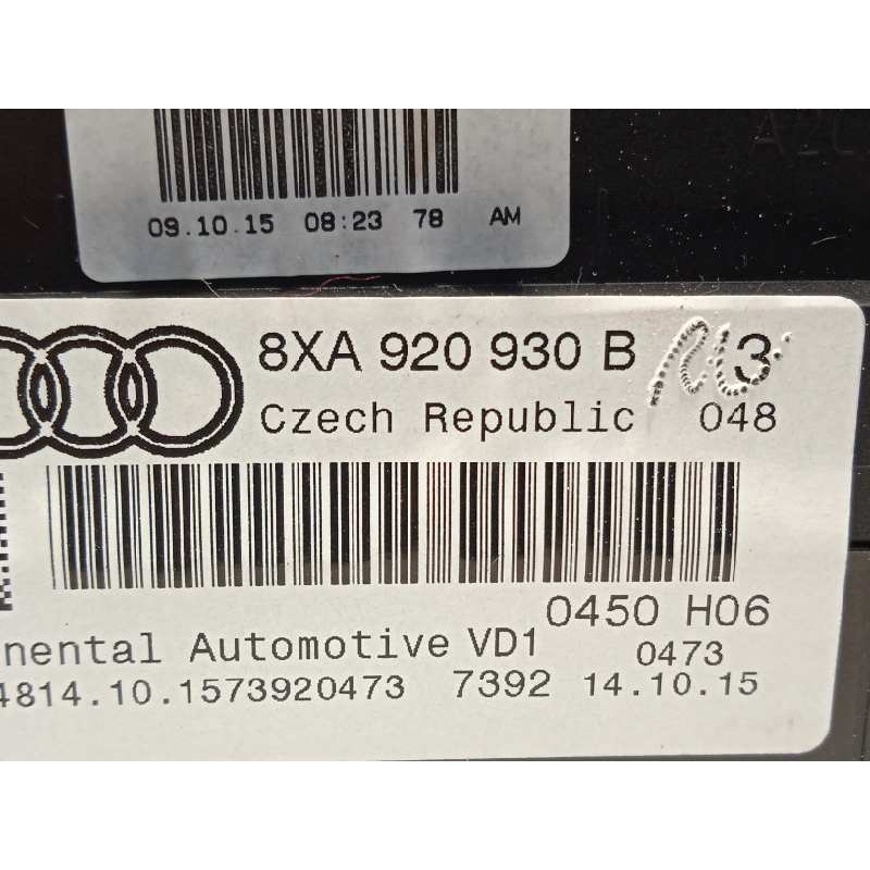 Recambio de cuadro instrumentos para audi a1 sportback (8xf) attraction referencia OEM IAM 8XA920930B  