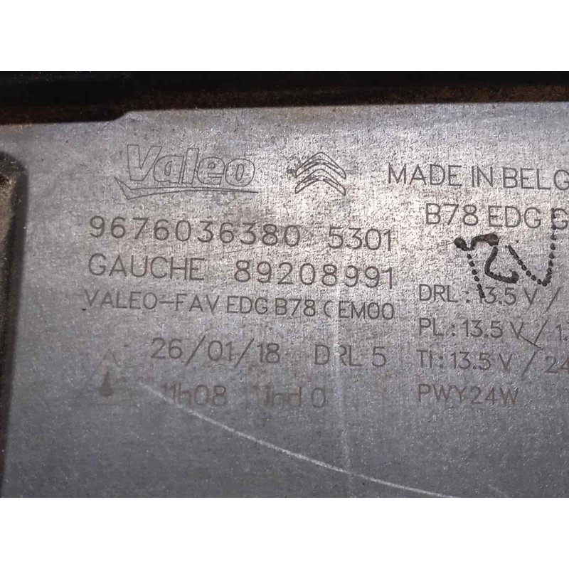 Recambio de piloto delantero izquierdo para citroën c4 picasso feel referencia OEM IAM 9676036380  