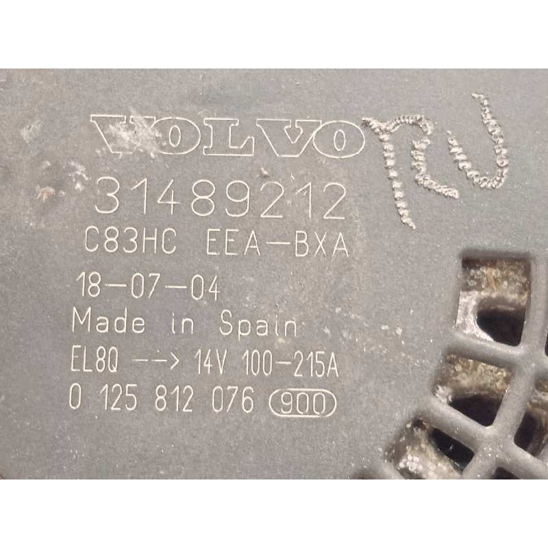 Recambio de alternador para volvo v40 2.0 cat referencia OEM IAM 31489212  0125812076