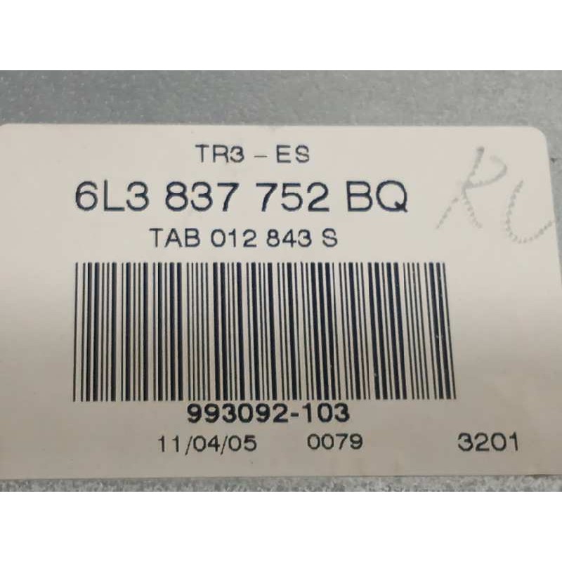 Recambio de elevalunas delantero derecho para seat ibiza (6l1) reference referencia OEM IAM 6L3837752BQ  6Q2959801A