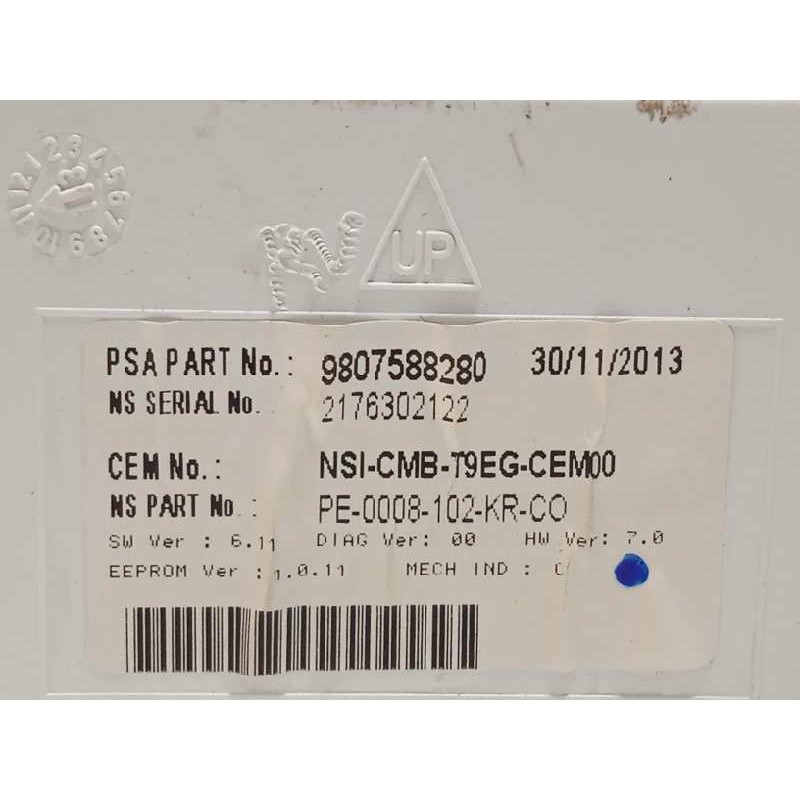 Recambio de cuadro instrumentos para peugeot 308 active referencia OEM IAM 9807588280  