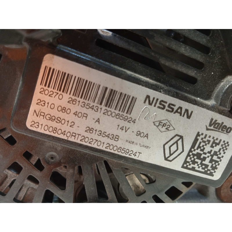 Recambio de alternador para renault clio v 1.0 tce referencia OEM IAM 231008040R  NRG9S012