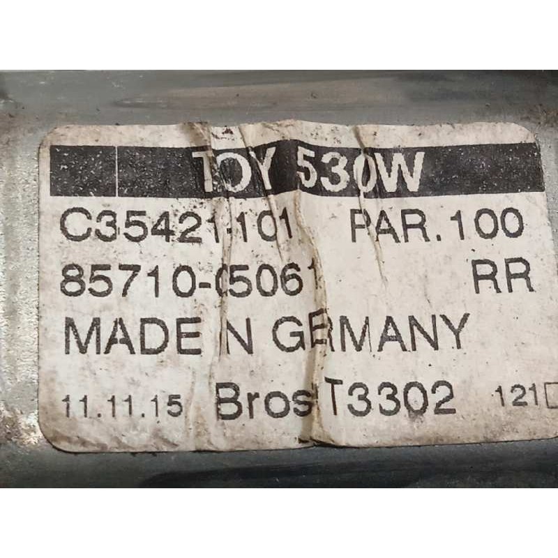 Recambio de elevalunas trasero derecho para toyota avensis touring sports advance referencia OEM IAM 8571005061  