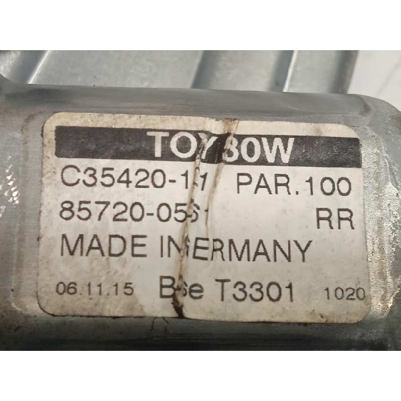 Recambio de elevalunas trasero izquierdo para toyota avensis touring sports advance referencia OEM IAM 857200561  C35420101